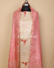 Load image into Gallery viewer, Light Pink Printed Pure Tussar Silk Unstitched Suit Set