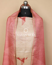 Load image into Gallery viewer, Light Pink Printed Pure Tussar Silk Unstitched Suit Set