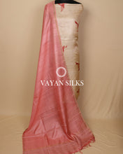 Load image into Gallery viewer, Light Pink Printed Pure Tussar Silk Unstitched Suit Set