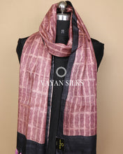 Load image into Gallery viewer, Peach Multicolor Tussar Silk Printed Stole