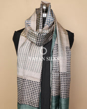 Load image into Gallery viewer, Beige Multicolor Tussar Silk Printed Stole