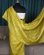 Load image into Gallery viewer, Yellow Color Woven Pure Tussar Silk Saree