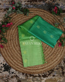 Green Ombre Woven Pure Tussar Silk Saree