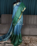 Peacock Ombre Woven Pure Tussar Silk Saree