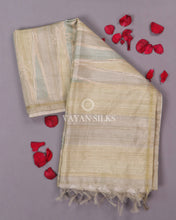 Load image into Gallery viewer, Beige Multi Color Printed Semi Tussar Saree