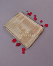 Load image into Gallery viewer, Beige Mustard Printed Semi Tussar Saree