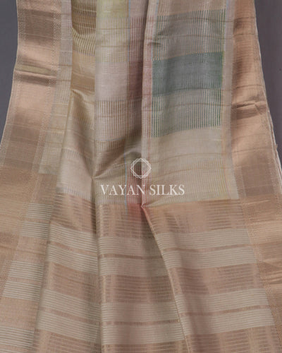 Multi Color Printed Semi Tussar Saree