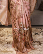 Load image into Gallery viewer, Blush Pink Woven Pure Tussar Silk Saree