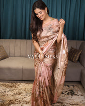 Load image into Gallery viewer, Blush Pink Woven Pure Tussar Silk Saree