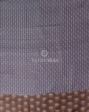 Load image into Gallery viewer, Brown Grey Printed Tussar Silk Suit