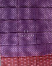 Load image into Gallery viewer, Red Purple Printed Tussar Silk Suit