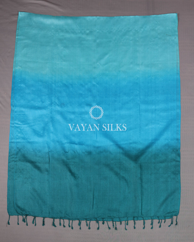 Sky Blue Woven Tussar Silk Unstitched Suit Set