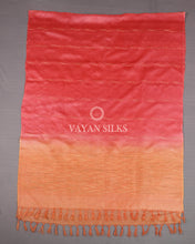 Load image into Gallery viewer, Peach Orange Woven Pure Tussar Silk Unstitched Suit Set