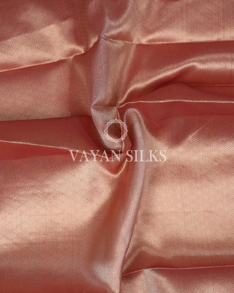 Light Pink Red Banarasi Silk Saree