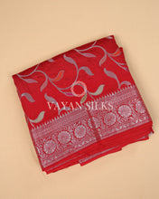 Load image into Gallery viewer, Red Banarasi Silk Saree