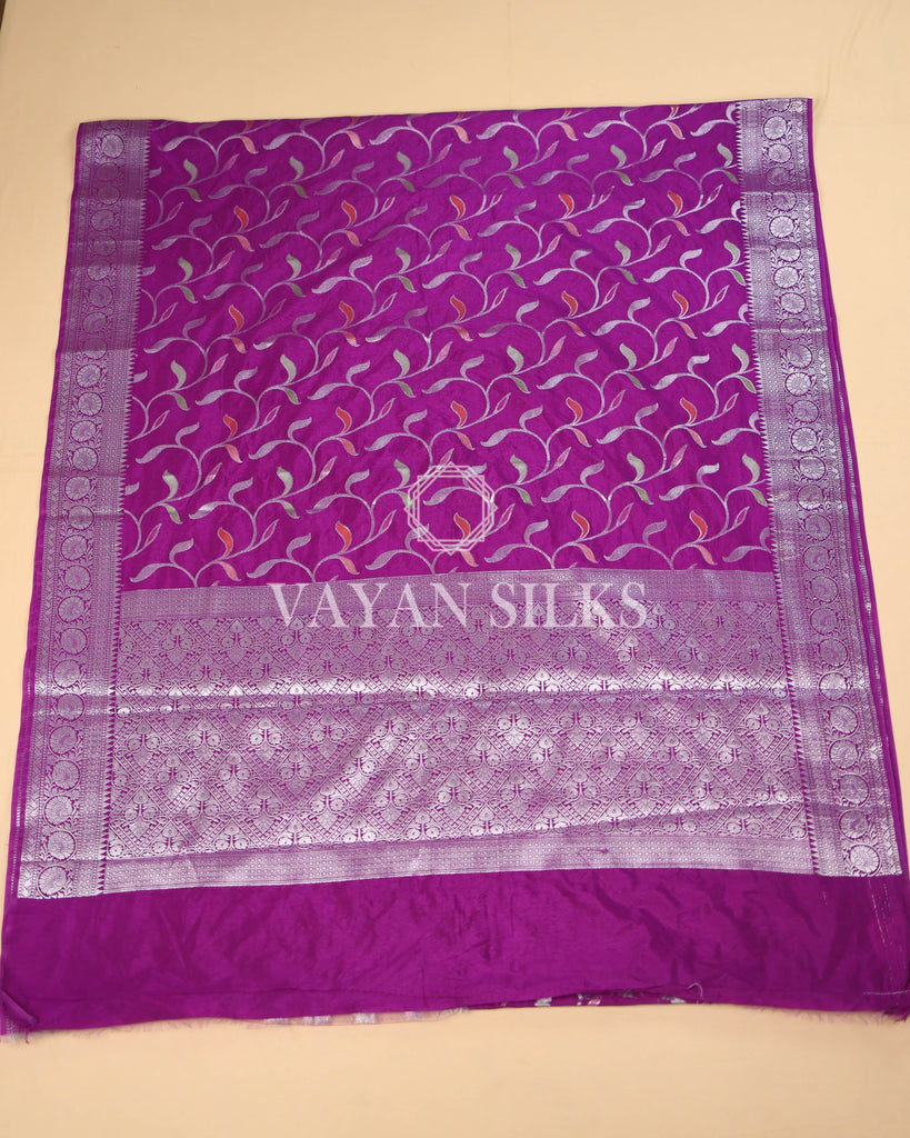 Purple Banarasi Silk Saree
