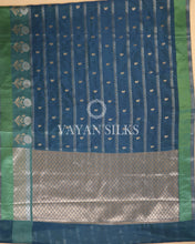 Load image into Gallery viewer, Turqouise Green Banarasi Silk Saree