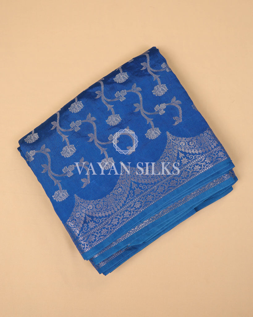 Blue Banarasi Silk Saree