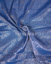 Load image into Gallery viewer, Blue Banarasi Silk Saree