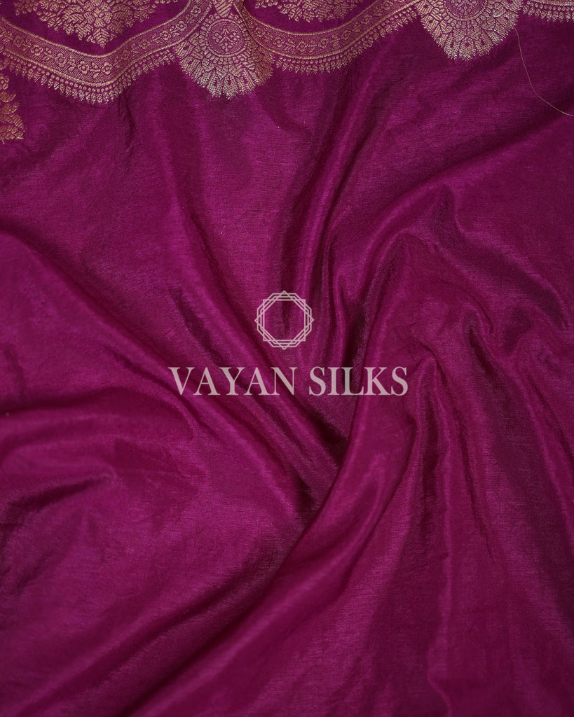Purple Banarasi Silk Saree