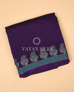 Deep Purple Banarasi Silk Saree