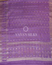 Load image into Gallery viewer, Lavender Banarasi Silk Saree