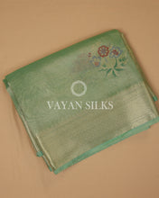 Load image into Gallery viewer, Green Tissue Silk Saree