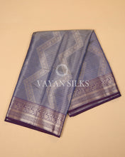 Load image into Gallery viewer, Blue Tissue Silk Saree