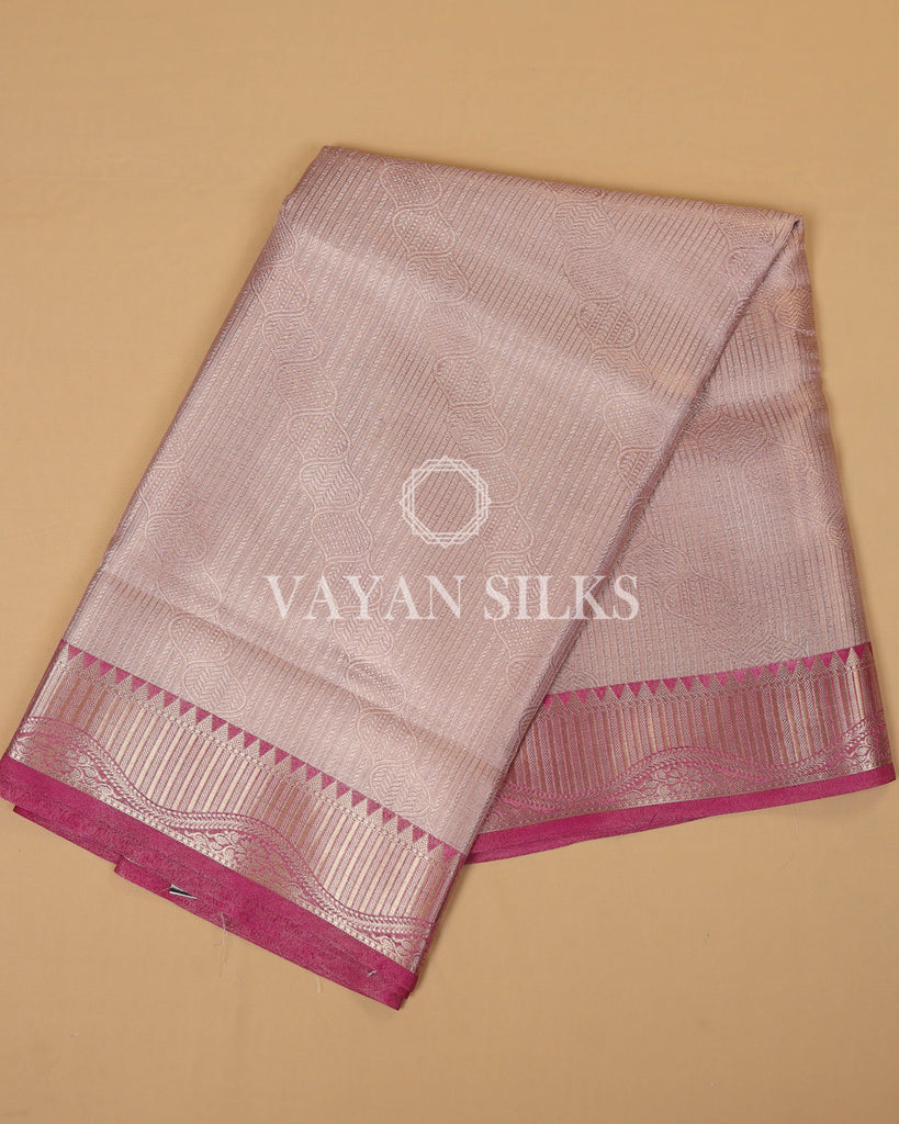 Light Pink Tissue Silk Saree