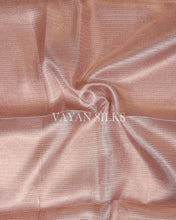 Load image into Gallery viewer, Light Pink Tissue Silk Saree