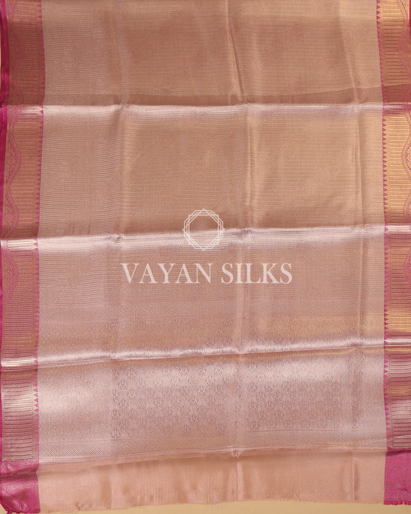 Light Pink Tissue Silk Saree