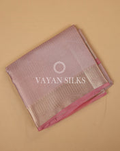 Load image into Gallery viewer, Light Pink Tissue Silk Saree
