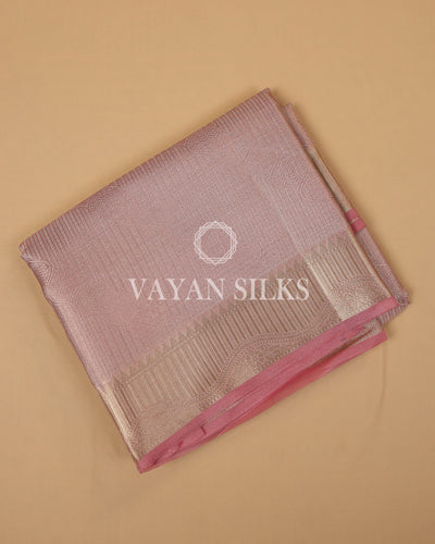 Light Pink Tissue Silk Saree