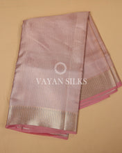 Load image into Gallery viewer, Light Pink Tissue Silk Saree