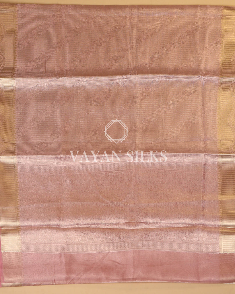 Light Pink Tissue Silk Saree