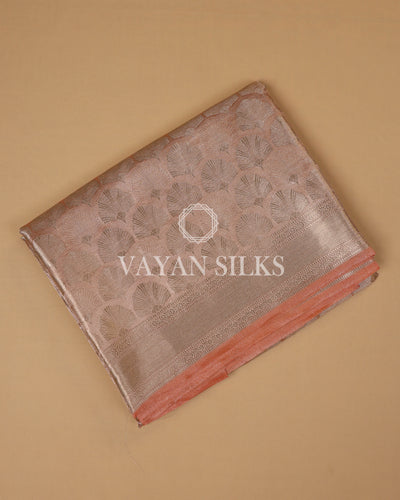 Peach Tissue Silk Saree