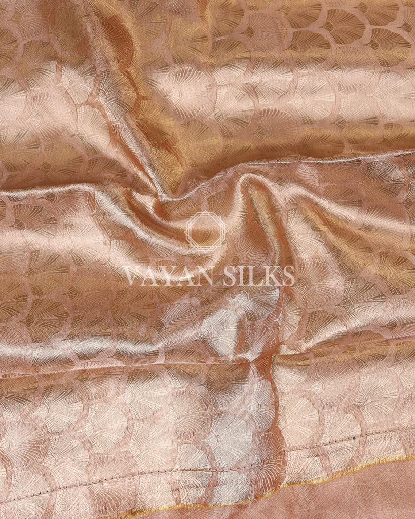 Peach Tissue Silk Saree
