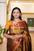 Load image into Gallery viewer, Mehendi Green Banarasi Art Silk Saree