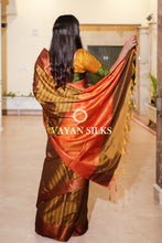 Load image into Gallery viewer, Mehendi Green Banarasi Art Silk Saree