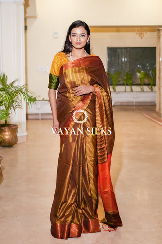 Mehendi Green Banarasi Art Silk Saree