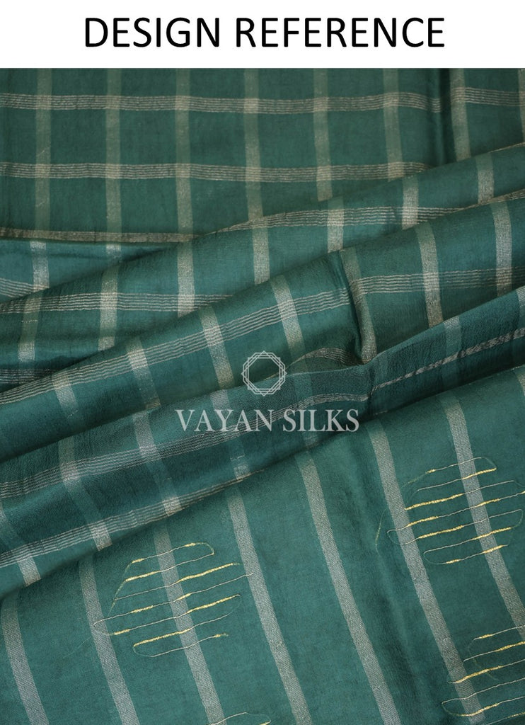 Brown Semi-Tussar Silk Saree