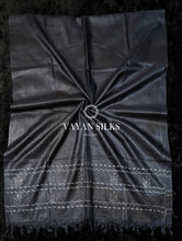 Load image into Gallery viewer, Black Woven Tussar Silk Suit Set