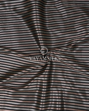 Load image into Gallery viewer, Black Pure  Banarasi Mashru Silk Saree