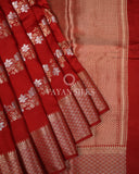 Maroon Banarasi Tussar Silk Saree