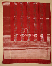 Load image into Gallery viewer, Maroon Banarasi Tussar Silk Saree