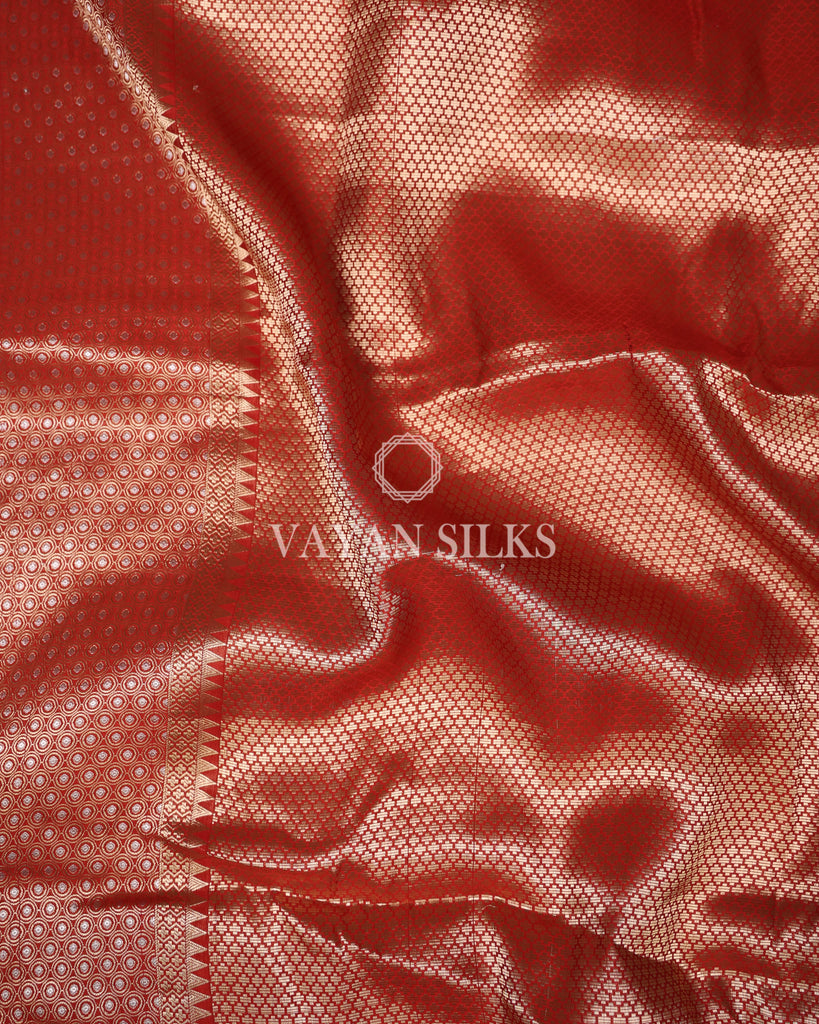 Maroon Banarasi Tussar Silk Saree