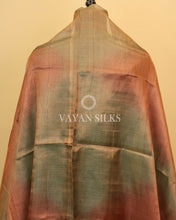 Load image into Gallery viewer, Antique Sage Green Tussar Tissue Silk Unstitched Suit Set
