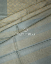 Load image into Gallery viewer, Aqua Blue Handwoven Pure Tussar Silk Saree