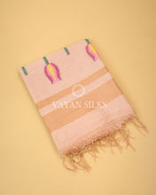 Load image into Gallery viewer, Baby Pink Pure Linen Silk Saree