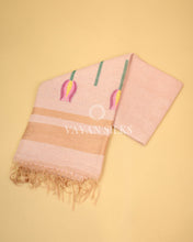 Load image into Gallery viewer, Baby Pink Pure Linen Silk Saree
